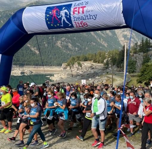 podismo in quota con traguardo
