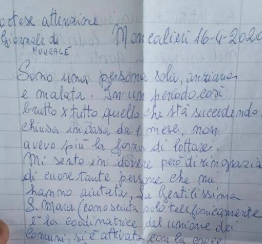 Dall'abbandono al sorriso: il grazie di un'anziana sola e malata al Comune di Moncalieri e alla Croce Rossa