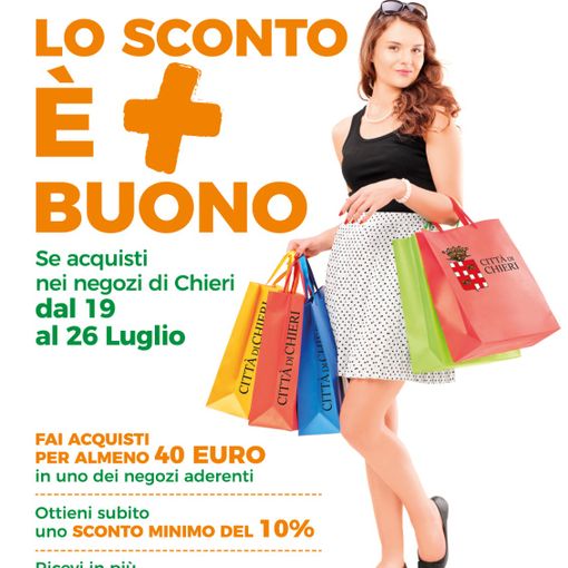A Chieri parte l'iniziativa &quot;Lo sconto è + buono&quot; per rilanciare il commercio e i consumi