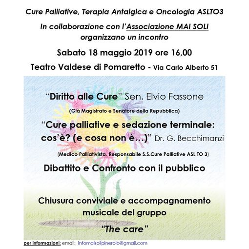Asl To3, un dibattito e una campagna di sensibilizzazione per la giornata nazionale del Sollievo