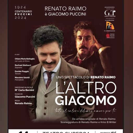 Al teatro Superga di Nichelino con &quot;L'altro Giacomo&quot; un omaggio a Puccini