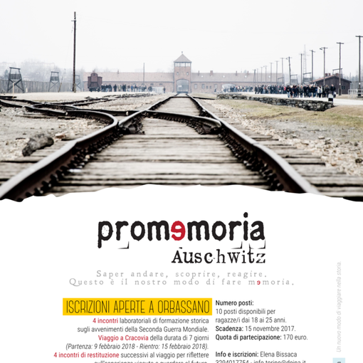 A Orbassano torna &quot;Promemoria_Auschwitz&quot;