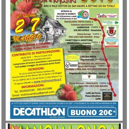 Domenica 27 maggio appuntamento con la terza edizione della Mangialonga Fragole e Mulini da San Mauro a Settimo