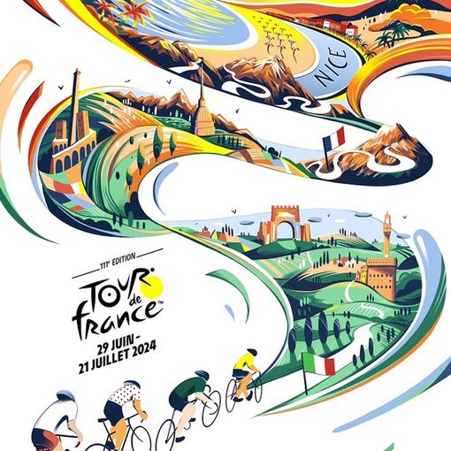 Il manifesto ufficiale del Tour de France 2024