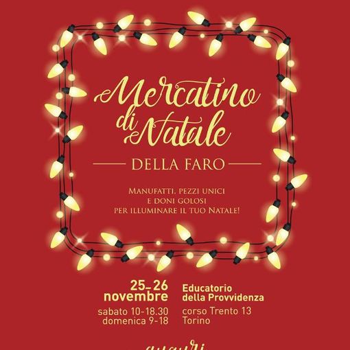 Torna il 25 e 26 novembre il mercatino di Natale degli Amici della Faro