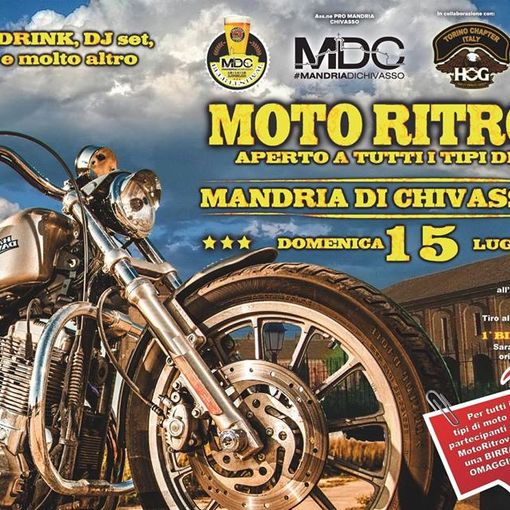 Domenica 15 luglio a Mandria di Chivasso, al via il 1°MDC Motoritrovo