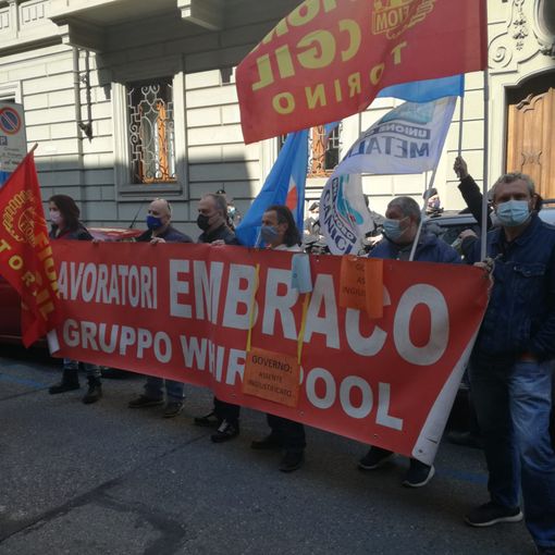 manifestazione dei lavoratori Ex Embraco