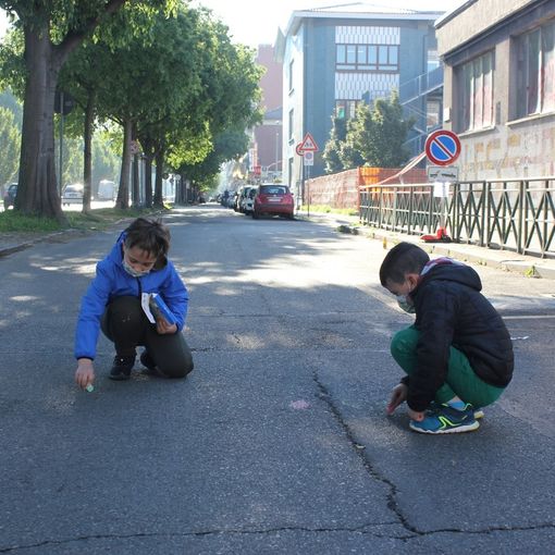 La pedonalizzazione davanti alla scuola King