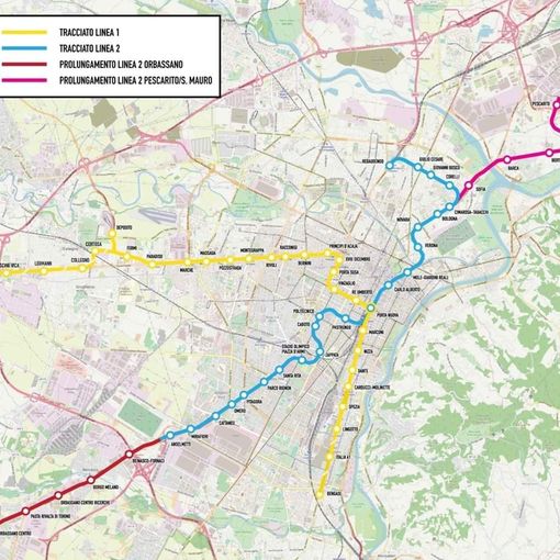 Passo in avanti per la metro 2 Torino: 28 chilometri per 32 stazioni, parcheggi di interscambio a  Orbassano, Anselmetti e Pescarito