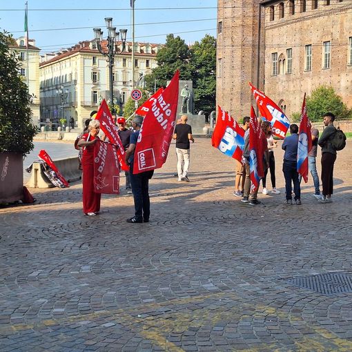 manifestazione sindacale in piazza