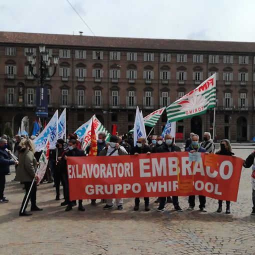 la protesta dei lavoratori Embraco