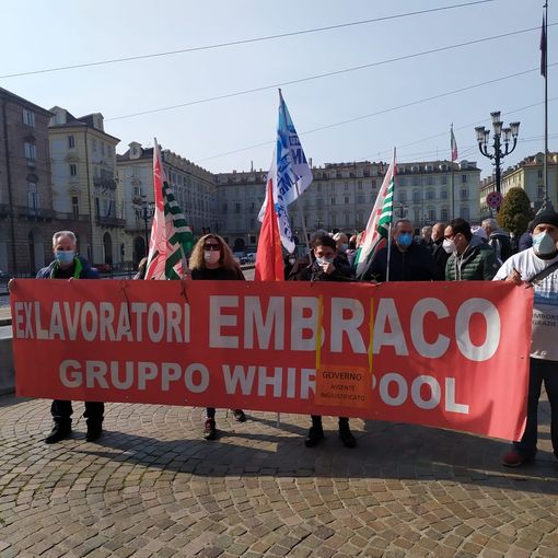 protesta dei lavoratori ex Embraco