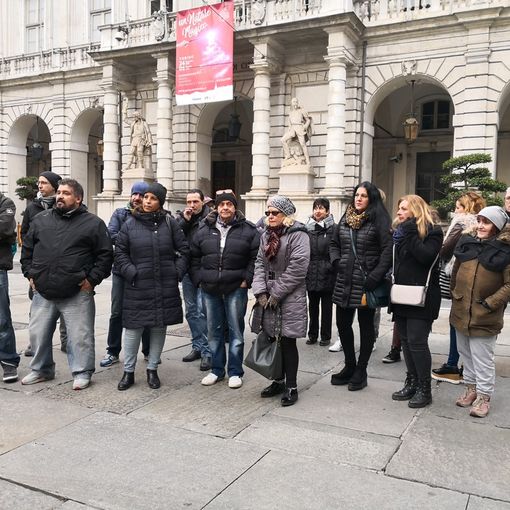 Immagine d'archivio di una protesta dei dipendenti Tundo