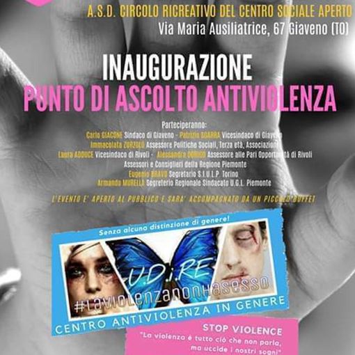 Domani a Giaveno apre il primo &quot;punto di ascolto antiviolenza&quot;