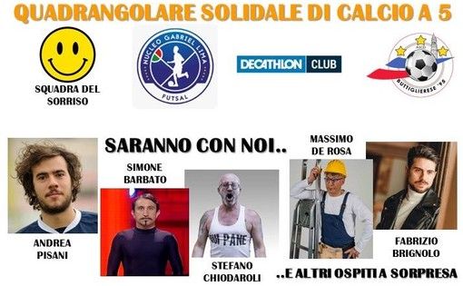 A Buttigliera quadrangolare di calcio a 5 per segnare “Un goal per il sorriso”