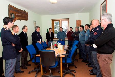 Il questore di Torino Angelo Sanna in visita al Commissariato di Bardonecchia
