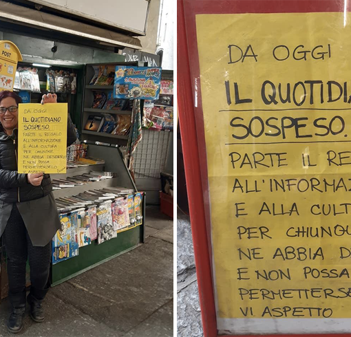 Torino, in via Po arriva il quotidiano sospeso: “Regalate l’informazione a chi non può permettersela”