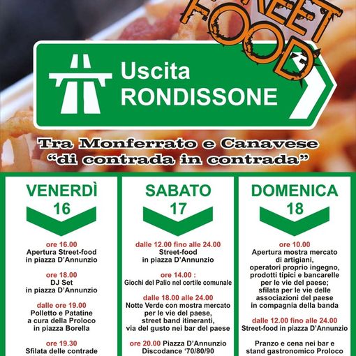 Da venerdì 16 a domenica 18 giugno &quot;Uscita Rondissone&quot;