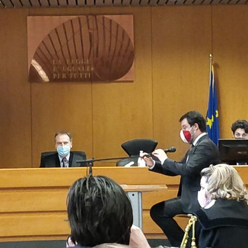 Salvini in tribunale a Torino - foto di archivio