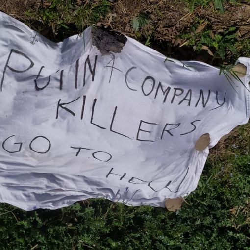 scritte contro putin