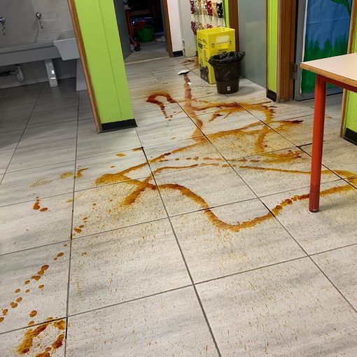 scuola vandalizzata