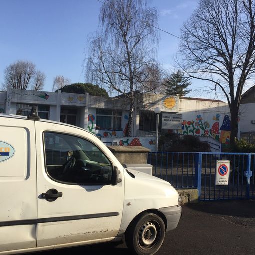 Intervento sul controsoffitto della scuola “Disney” di Borgaretto