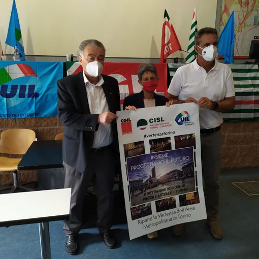 #RinascitaTorino, Cgil, Cisl e Uil uniti per il rilancio della città e dell'area metropolitana [VIDEO]
