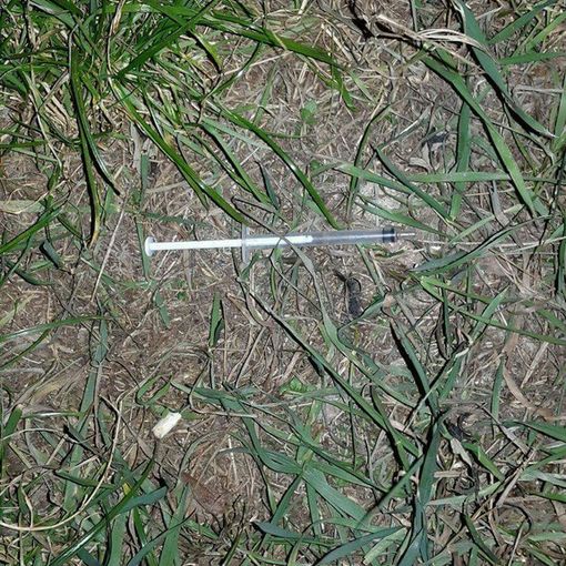 Siringhe e aghi cosparsi per terra vicini ai giardinetti per bambini di Mirafiori Sud