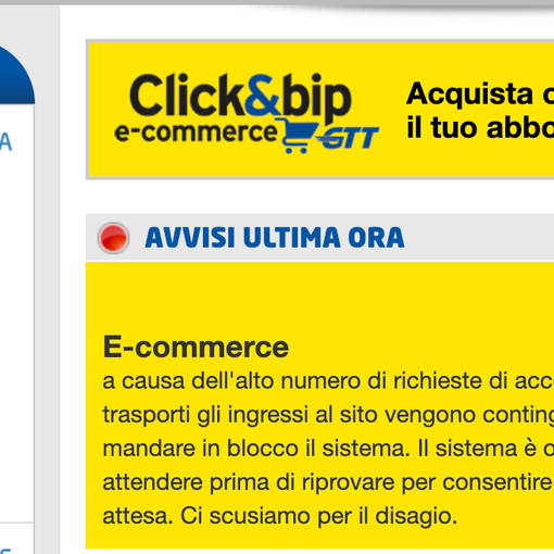 Bonus Trasporti, il sito di Gtt in tilt per il &quot;click day&quot;: &quot;Ingressi online contingentati&quot;