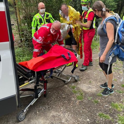Tecnici del soccorso alpino in azione