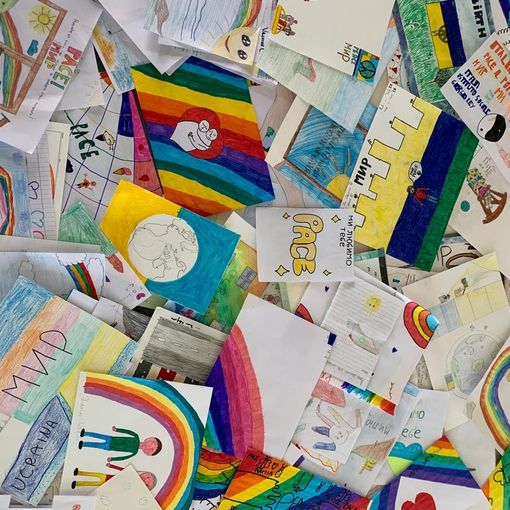 lettere, disegni e messaggi