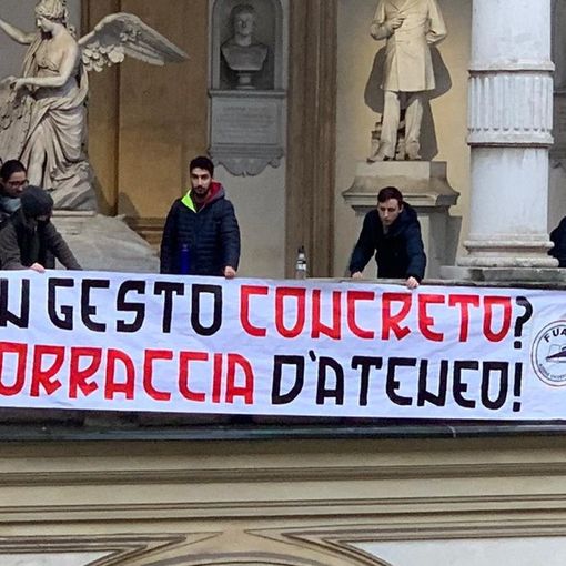 Università, anche il Fuan scende in strada per l'ambiente: protesta in Rettorato