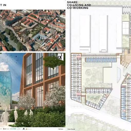 Rendering del progetto Student Hotel