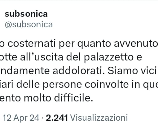 tweet subsonica