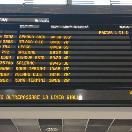 Incidenti sulle linee ferroviarie del Piemonte, treni in forte ritardo