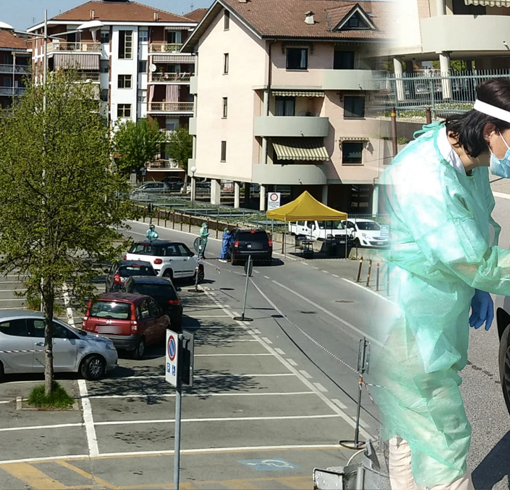 Coronavirus, a Carmagnola i tamponi si eseguono in auto nel parcheggio dell'ospedale