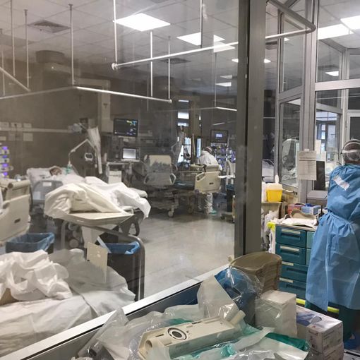Terapia intensiva dell'ospedale Martini: area isolata