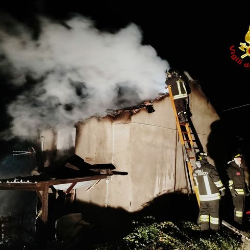 L'incendio in località Serre
