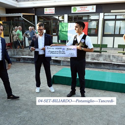 premiazione gara di biliardo