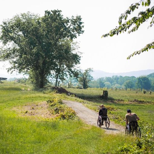 via francigena - foto d'archivio