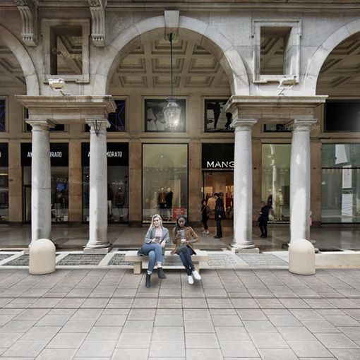 render della futura via Roma pedonale