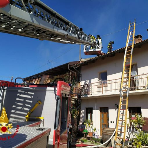 pompieri in azione a brusasco