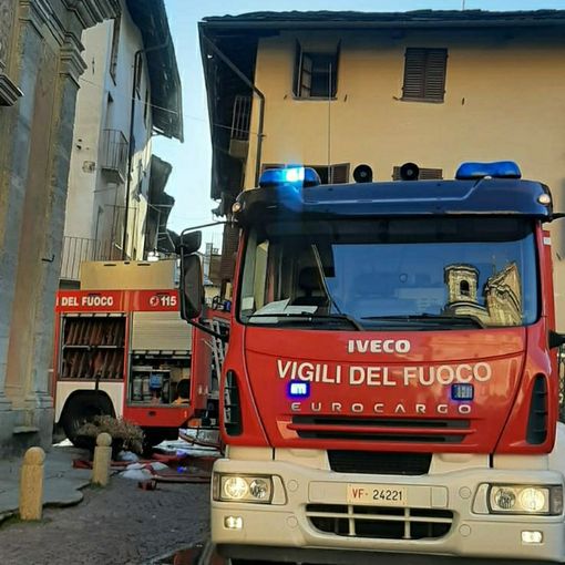 Vigili del Fuoco in azione a Corio