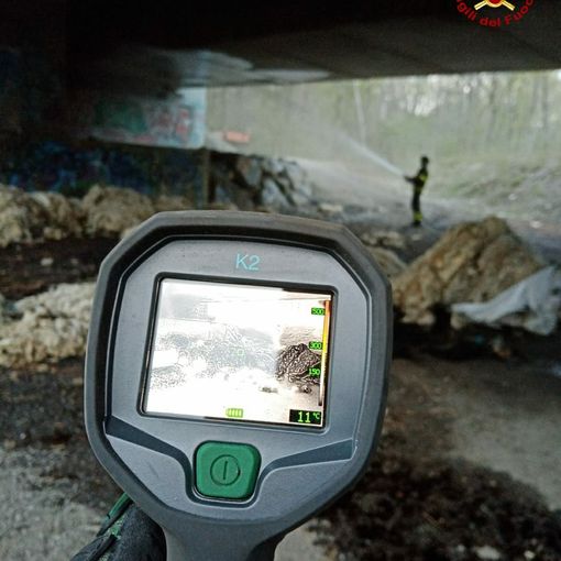 Vigili del fuoco in azione