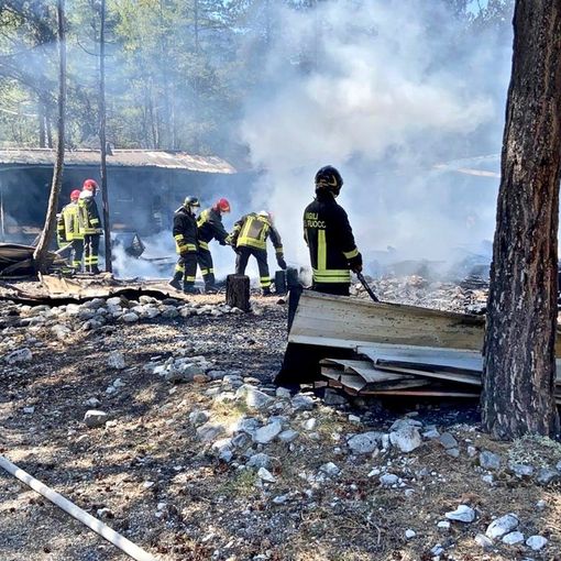 Bardonecchia, incendio al camping di Melezet