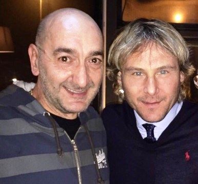 Marco Prato con Pavel Nedved