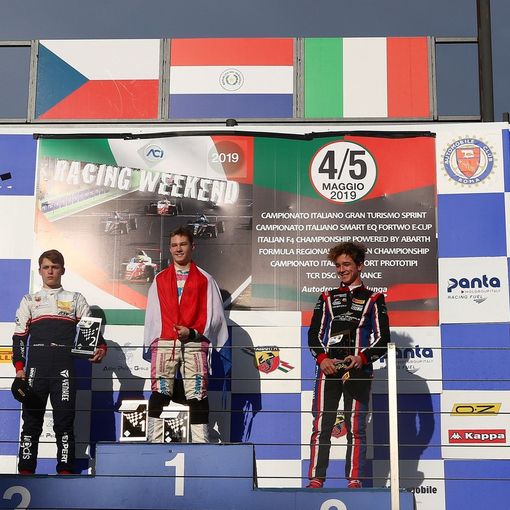 Formula 4 Italia: l’esordiente Andrea Rosso subito a podio a Vallelunga