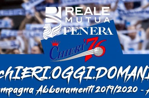 chIERI.OGGI.DOMANI, al via la campagna abbonamenti della Reale Mutua Fenera Chieri ‘76