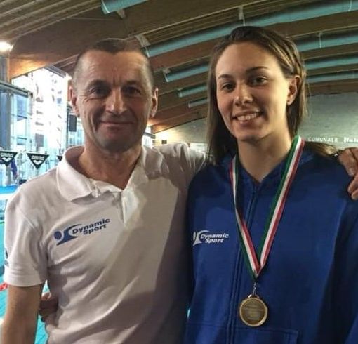 Helena Biasibetti con il tecnico Donato Nizzia