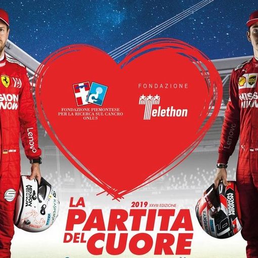 Torino, anche i piloti della Ferrari Sebastian Vettel e Charles Leclerc alla “Partita del cuore” del 27 maggio